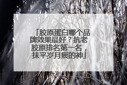 胶原蛋白哪个品牌效果最好？抗老胶原排名第一名，抹平岁月痕的神