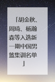 胡金秋、周琦、杨瀚森等入选新一期中国男篮集训名单