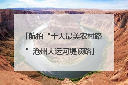 航拍“十大最美农村路”沧州大运河堤顶路
