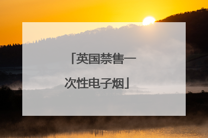 英国禁售一次性电子烟