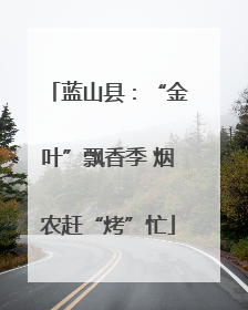 蓝山县：“金叶”飘香季 烟农赶“烤”忙
