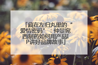藏在左归丸里的“爱情密码”：仲景宛西制药如何用产品IP讲好品牌故事