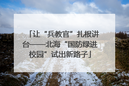 让“兵教官”扎根讲台——北海“国防绿进校园”试出新路子