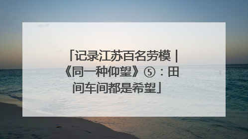 记录江苏百名劳模｜《同一种仰望》⑤：田间车间都是希望