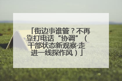 街边事谁管？不再靠打电话“协调”（干部状态新观察·走进一线探作风）
