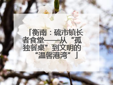衡南：硫市镇长者食堂——从“孤独餐桌”到文明的“温馨港湾”
