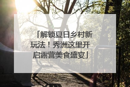 解锁夏日乡村新玩法！秀洲这里开启露营美食盛宴