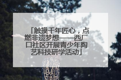 触摸千年匠心，点燃非遗梦想——西厂口社区开展青少年陶艺科技研学活动