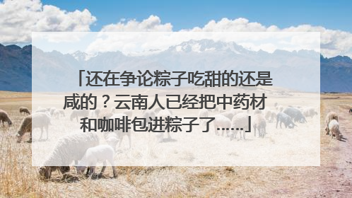 还在争论粽子吃甜的还是咸的？云南人已经把中药材和咖啡包进粽子了……