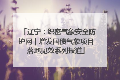 辽宁：织密气象安全防护网｜增发国债气象项目落地见效系列报道