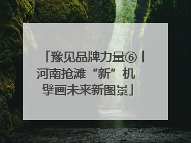 豫见品牌力量⑥丨河南抢滩“新”机 擘画未来新图景