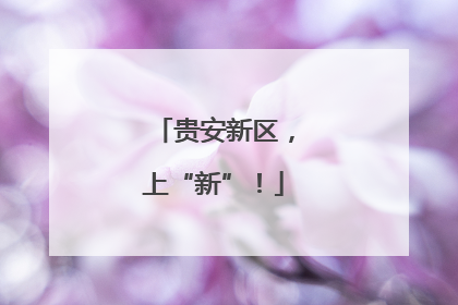 贵安新区，上“新”！