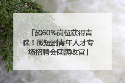 超60%岗位获得青睐！微短剧青年人才专场招聘会圆满收官