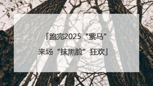 跑完2025“紫马” 来场“抹黑脸”狂欢