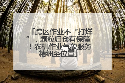 跨区作业不“打烊”，颗粒归仓有保障！农机作业气象服务精细至位置