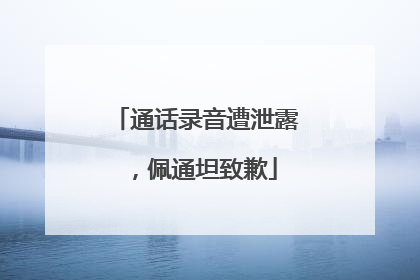 通话录音遭泄露，佩通坦致歉