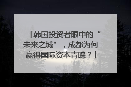 韩国投资者眼中的“未来之城”，成都为何赢得国际资本青睐？