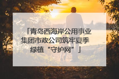 青岛西海岸公用事业集团市政公司筑牢夏季绿植“守护网”