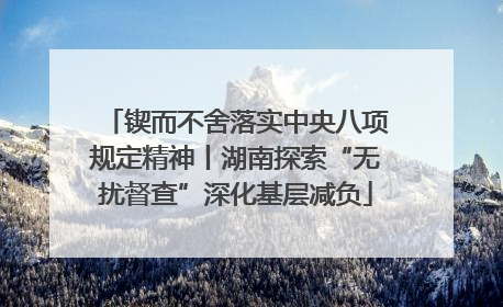 锲而不舍落实中央八项规定精神丨湖南探索“无扰督查”深化基层减负