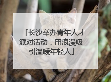 长沙举办青年人才派对活动，用浪漫吸引温暖年轻人