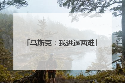 马斯克：我进退两难