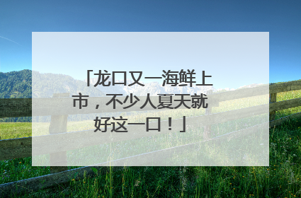 龙口又一海鲜上市，不少人夏天就好这一口！