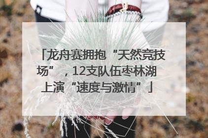 龙舟赛拥抱“天然竞技场”，12支队伍枣林湖上演“速度与激情”