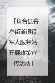 鱼台县谷亭街道退役军人服务站开展政策宣传活动