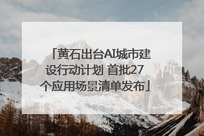 黄石出台AI城市建设行动计划 首批27个应用场景清单发布