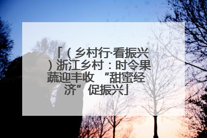 （乡村行·看振兴）浙江乡村：时令果蔬迎丰收 “甜蜜经济”促振兴