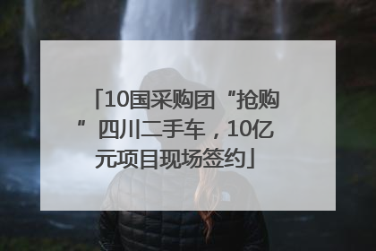 10国采购团“抢购”四川二手车，10亿元项目现场签约