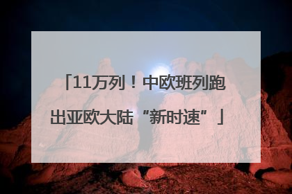 11万列！中欧班列跑出亚欧大陆“新时速”