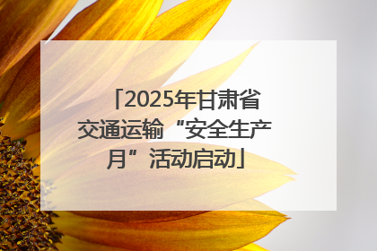 2025年甘肃省交通运输“安全生产月”活动启动