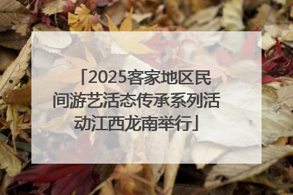 2025客家地区民间游艺活态传承系列活动江西龙南举行