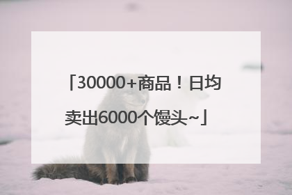 30000+商品！日均卖出6000个馒头~