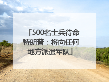 500名士兵待命 特朗普：将向任何地方派遣军队
