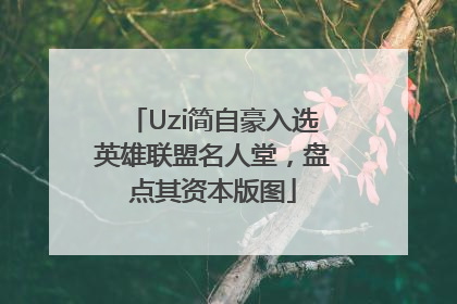 Uzi简自豪入选英雄联盟名人堂，盘点其资本版图